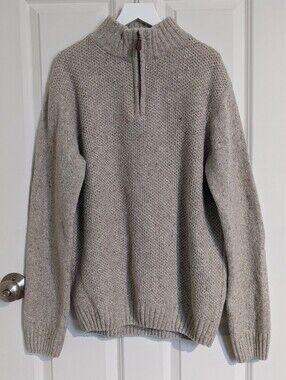 Luca Nobili Wool Blend Quarter Zip Knit Sweater